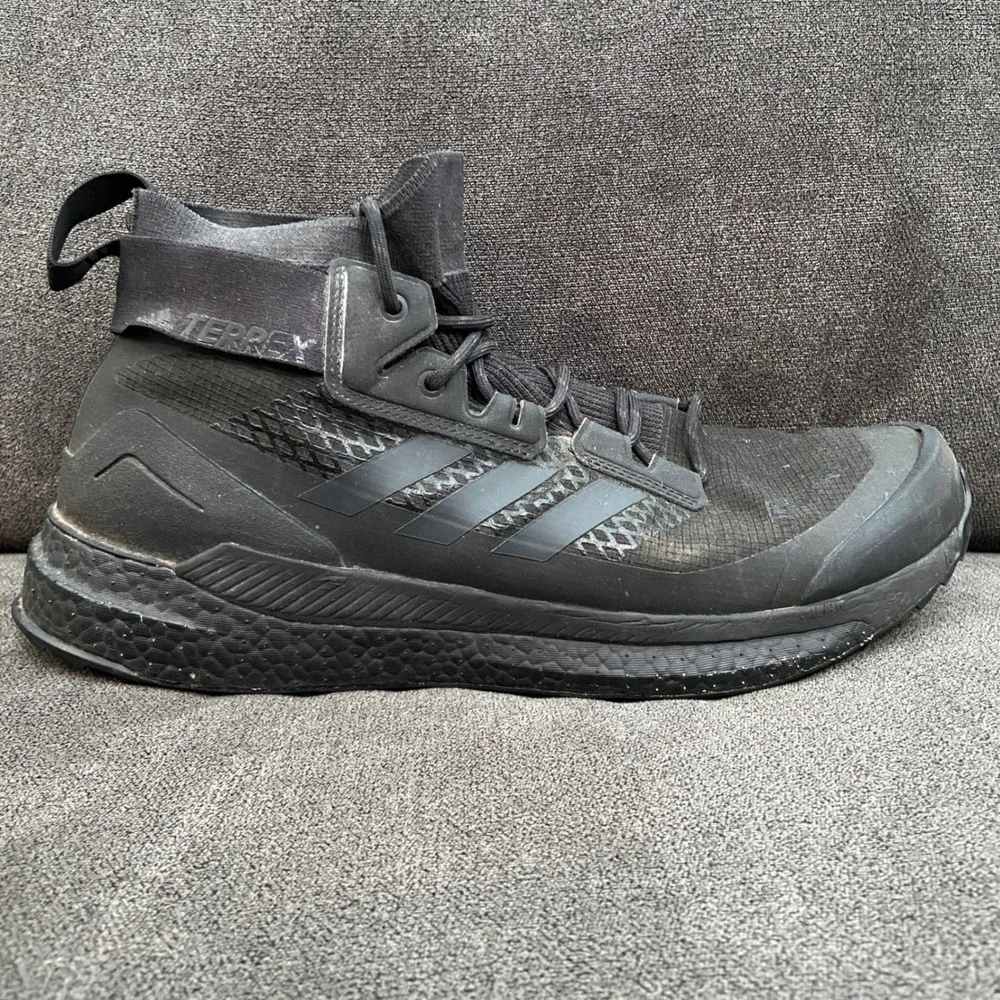 Adidas Terrex Free Hiker GTX Men 12 Black Carbon Gore-Tex Hike Boot Trail GZ0355